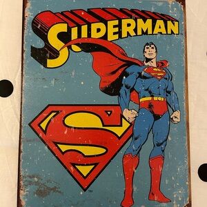DC Comics Superman Metal Wall Art - Red, Blue, Yellow